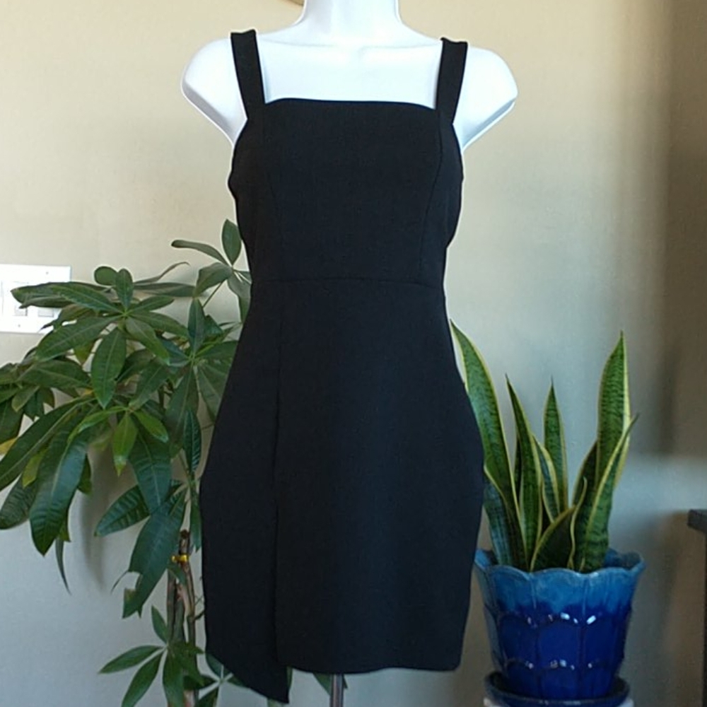Boohoo Night Strappy Top Black Mini Dress Size 6
